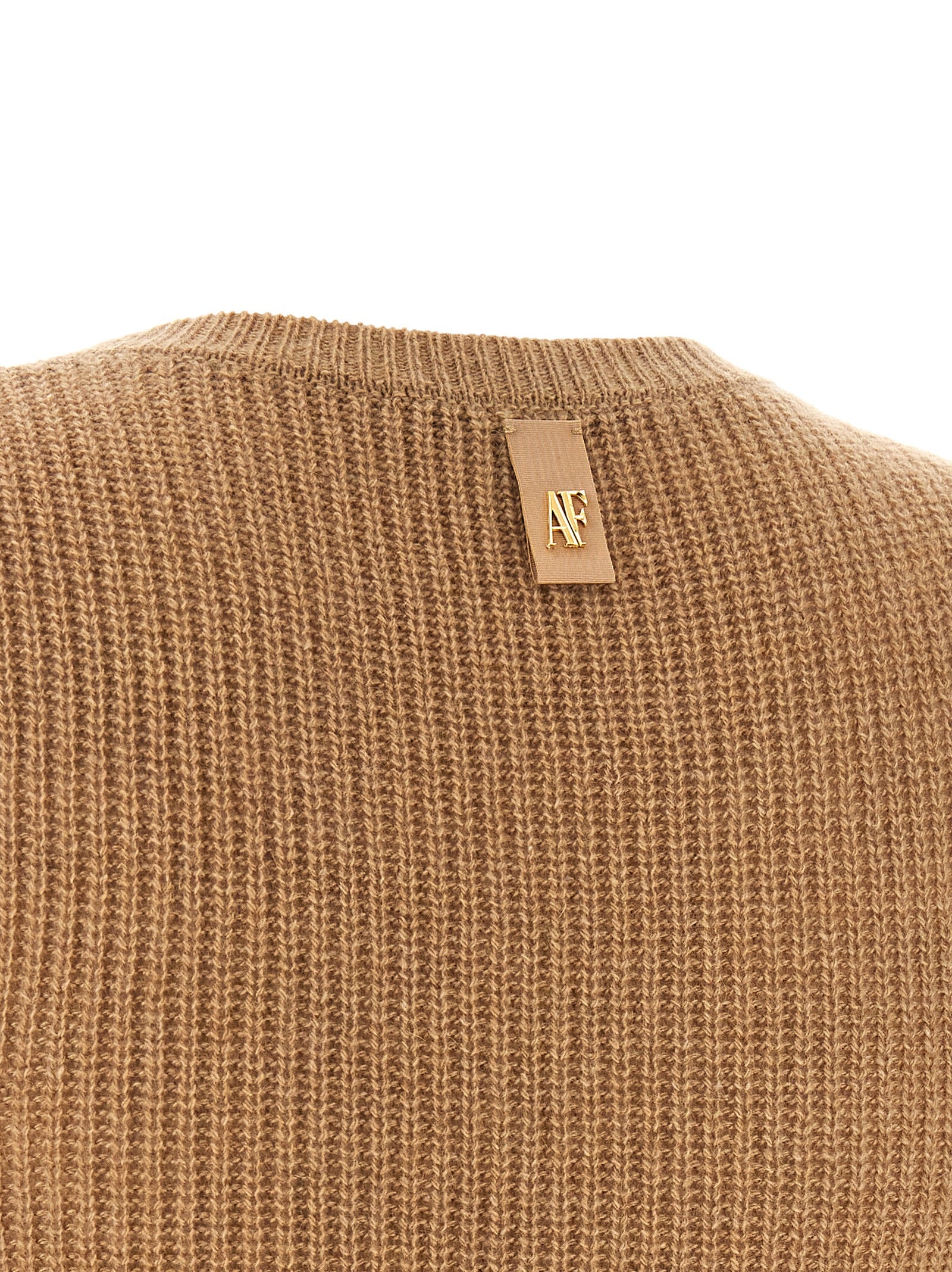 Brown Cashmere Midi Dress