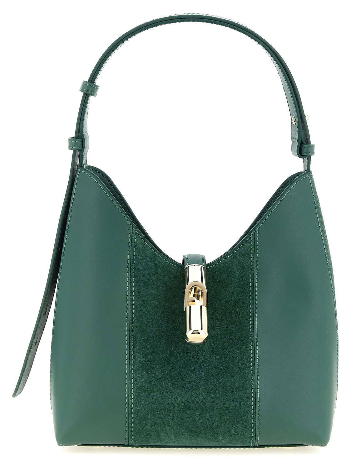 Bicolor Calfskin Shoulder Bag