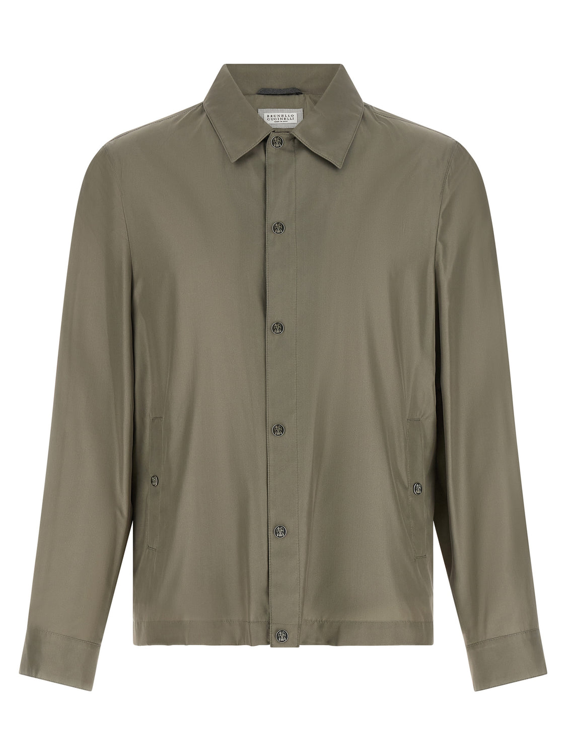 Bicolor Silk Full-Length Jacket
