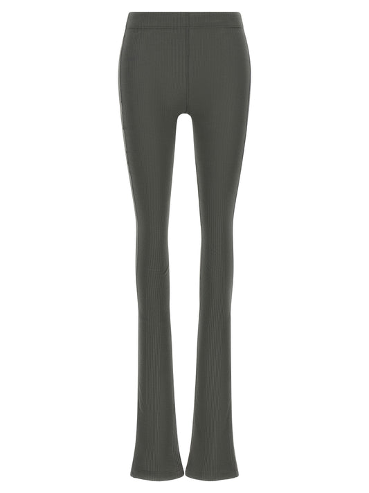 Gray Cotton Flared Pants