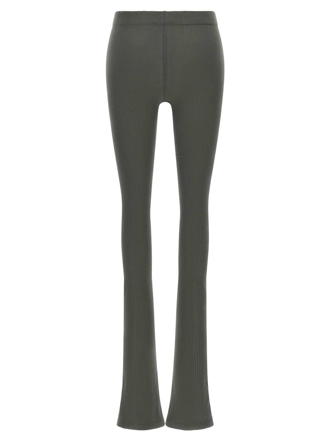 Gray Cotton Flared Pants
