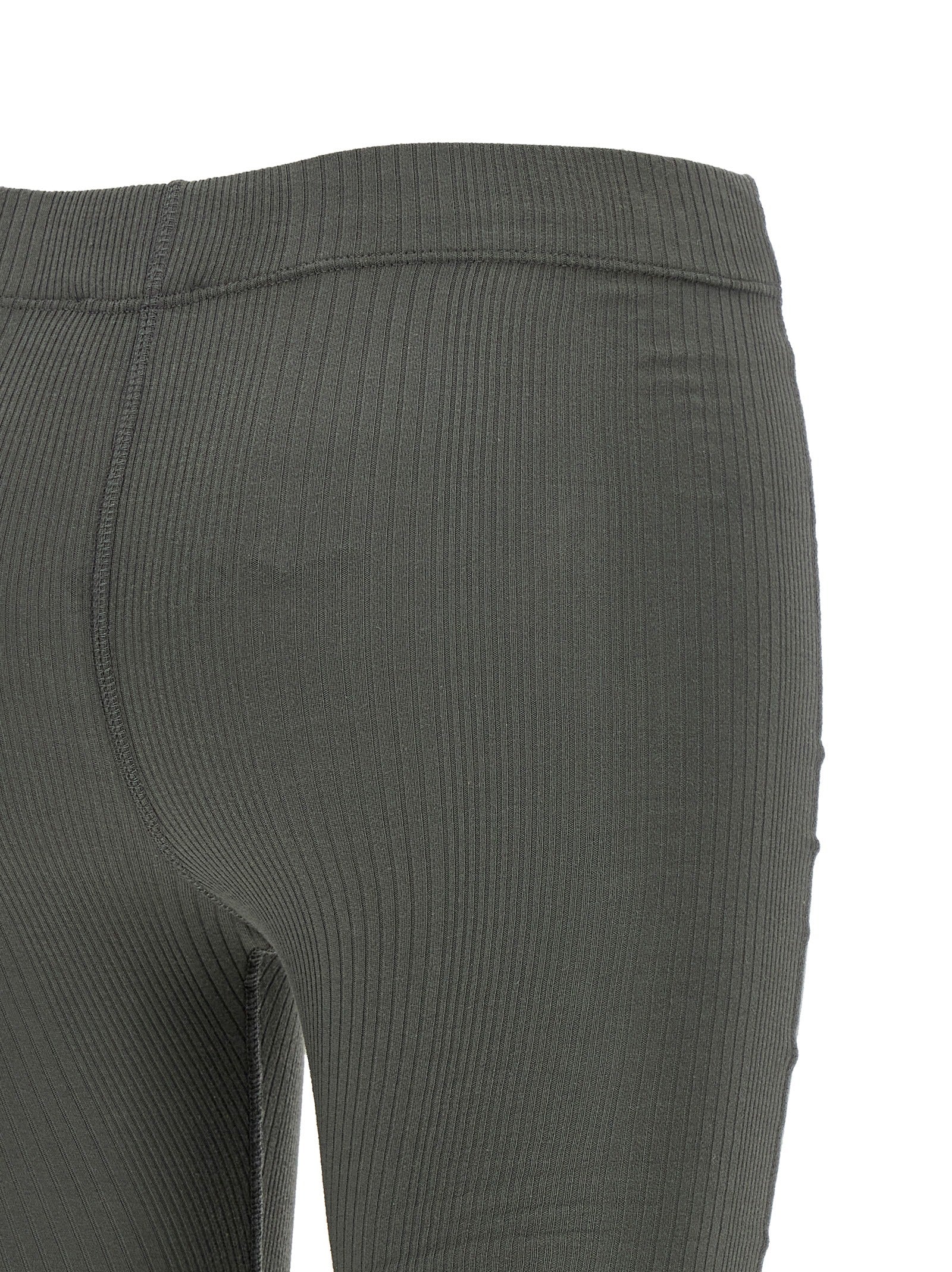 Gray Cotton Flared Pants
