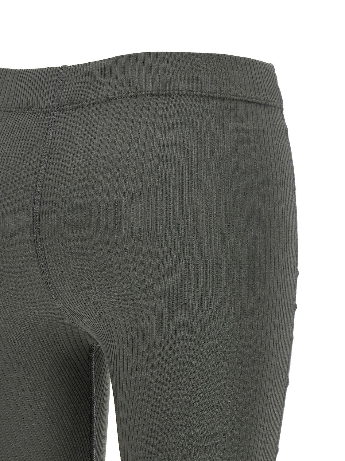 Gray Cotton Flared Pants