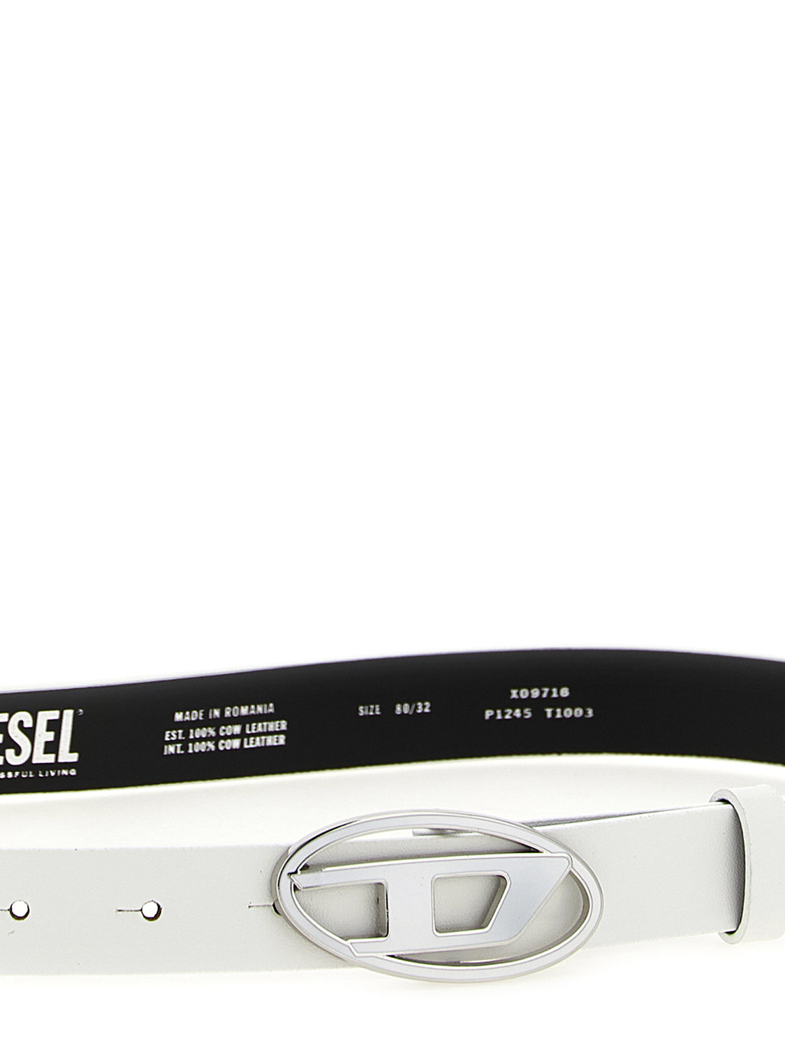 White Leather Regular Belt