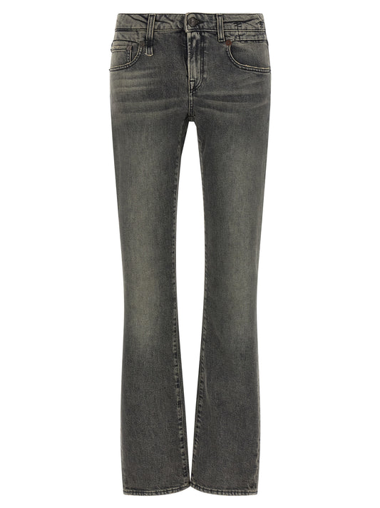 Black Cotton Bootcut Jeans