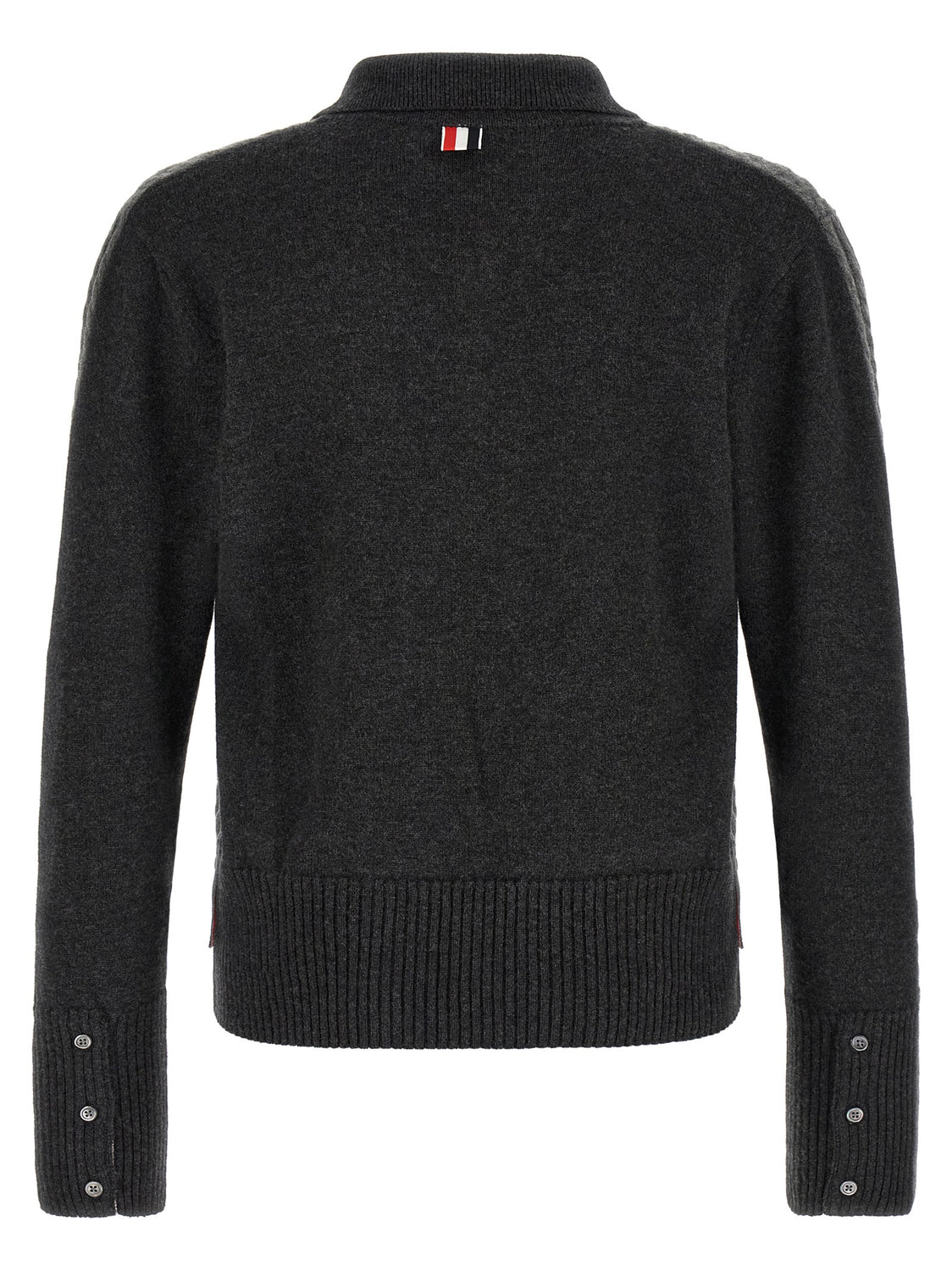 Gray Virgin Wool Polo Shirt