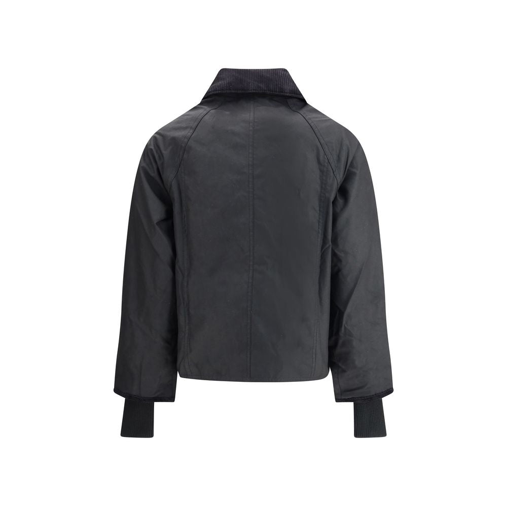 Black Cotton Full-Length Jacket