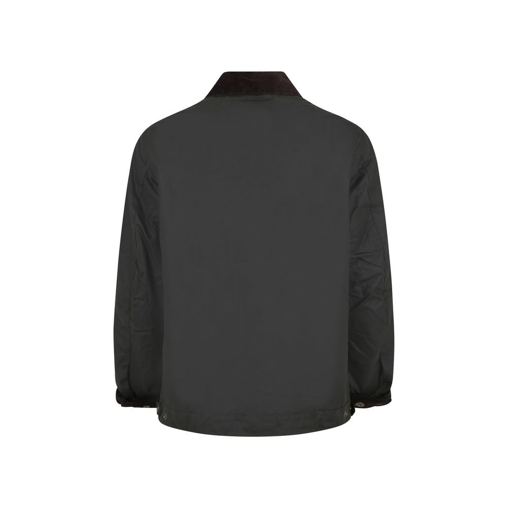 Bicolor Cotton Full-Length Jacket