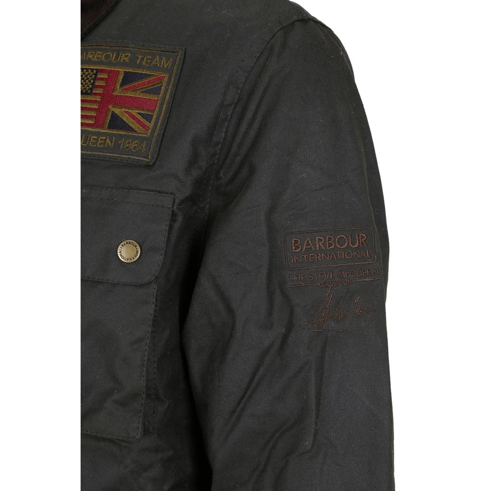 Bicolor Cotton Full-Length Jacket