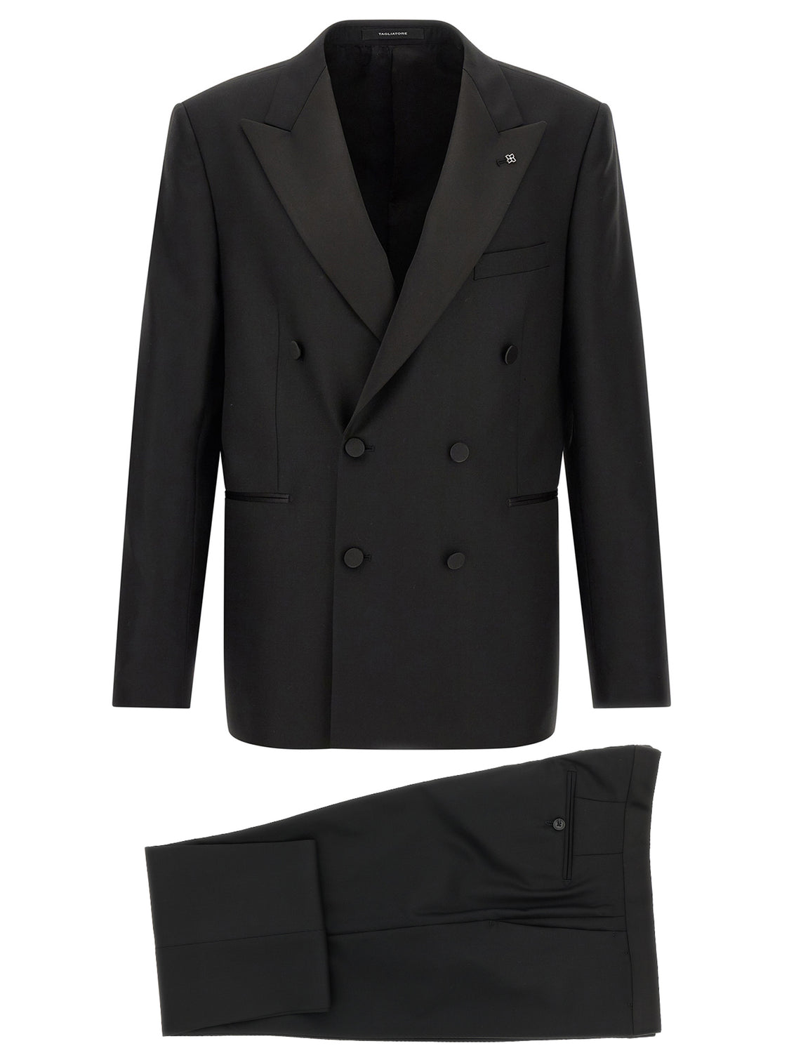 Black Virgin Wool Two-Piece Suit