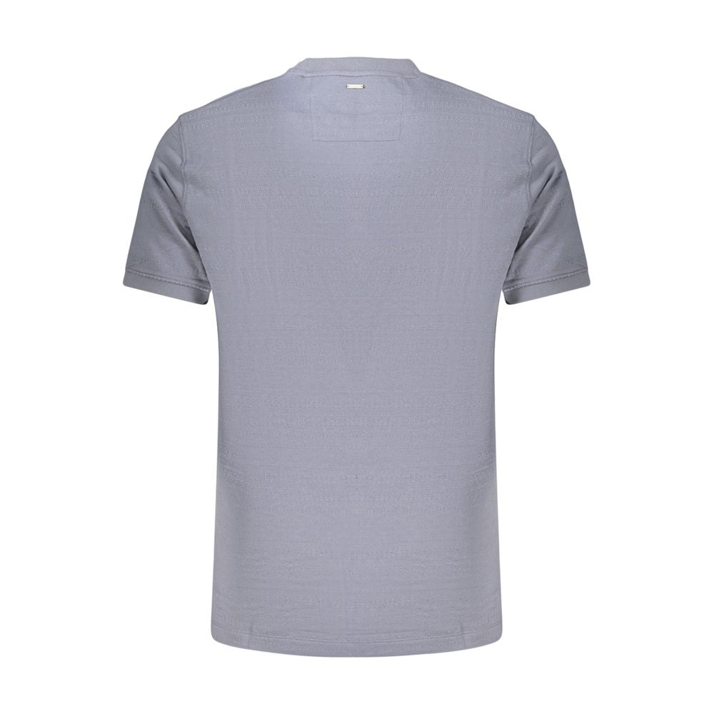 Blue Cotton Men's T-Shirt