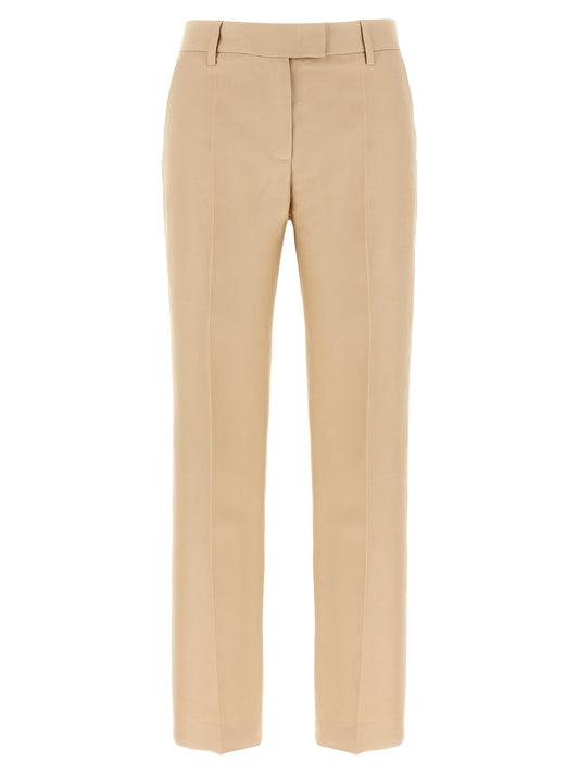 Beige Viscose Chino Pants
