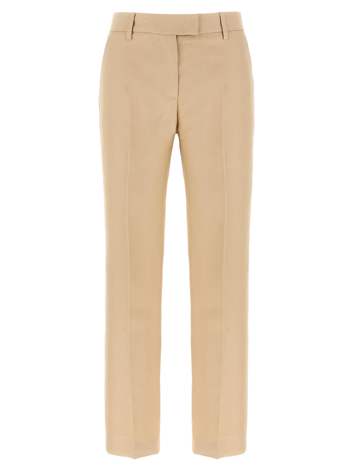 Beige Viscose Chino Pants