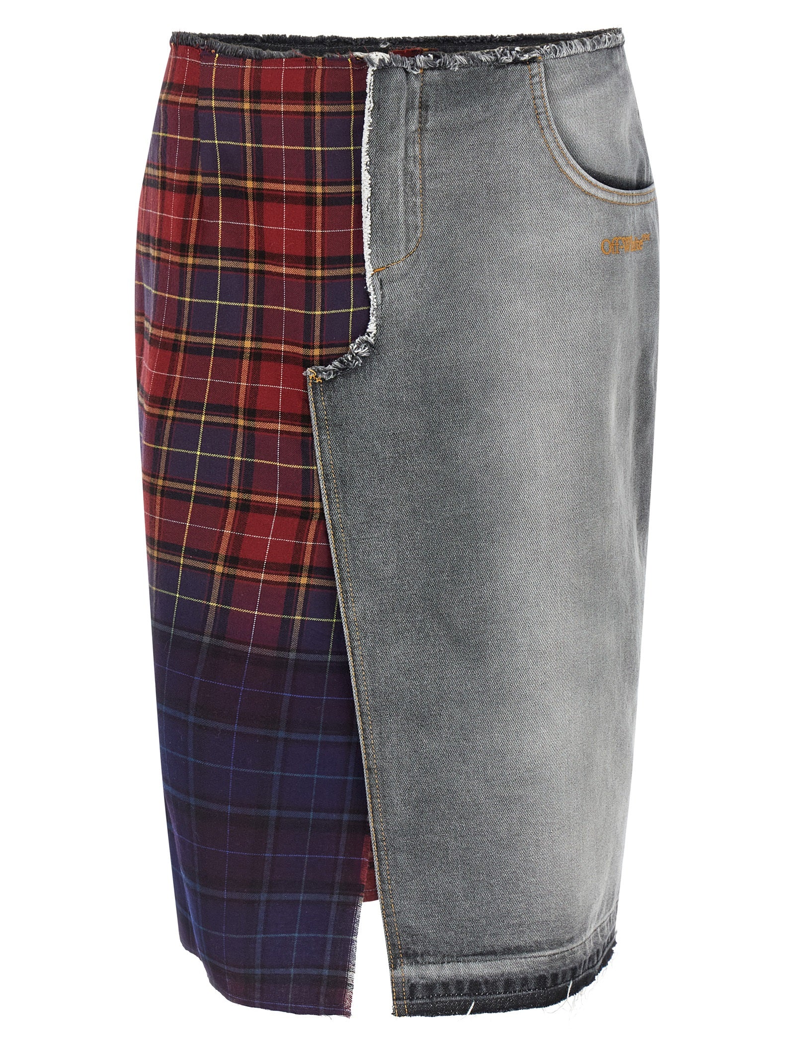 Multicolor Cotton Midi Skirt