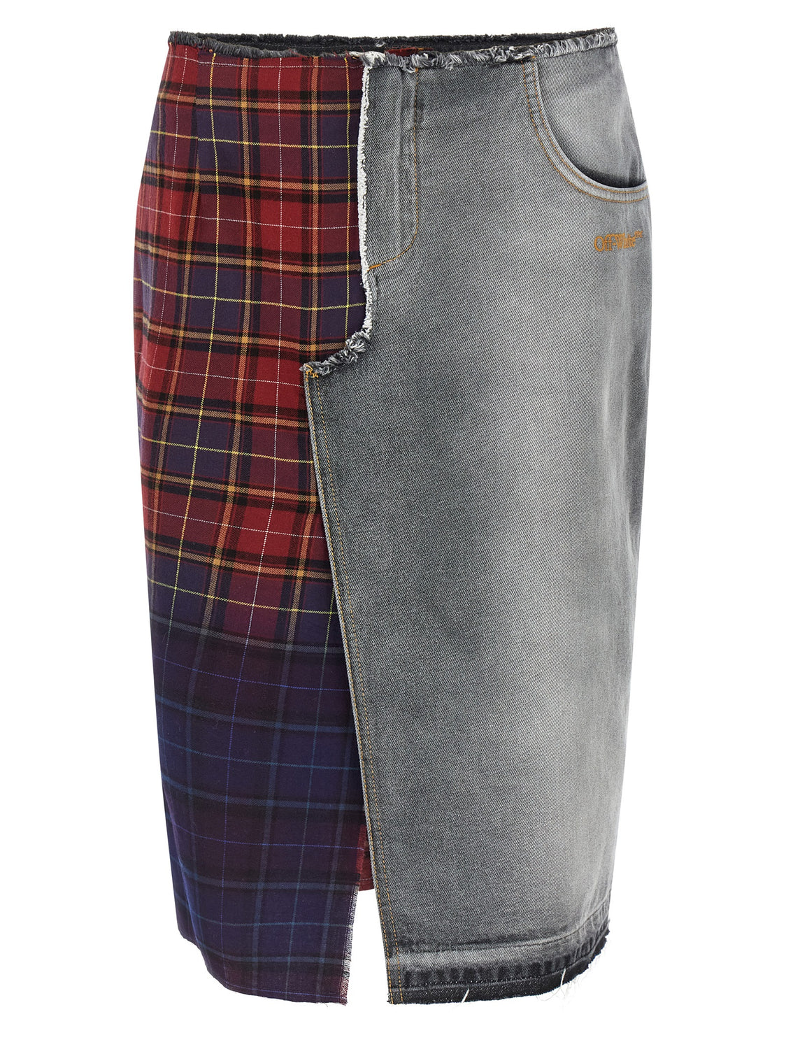 Multicolor Cotton Midi Skirt