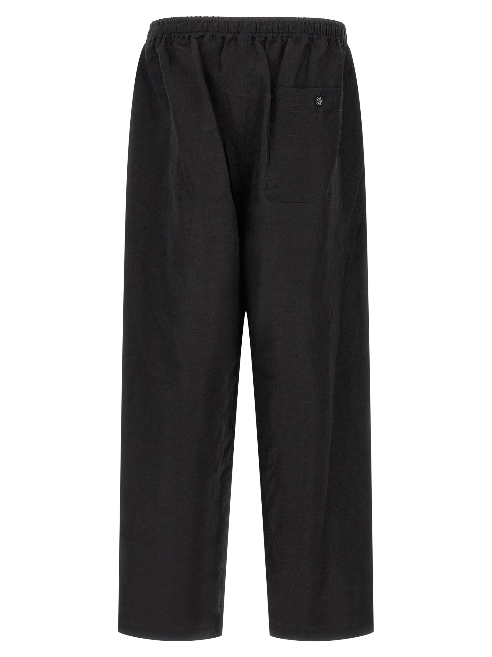Black Linen Casual Pants