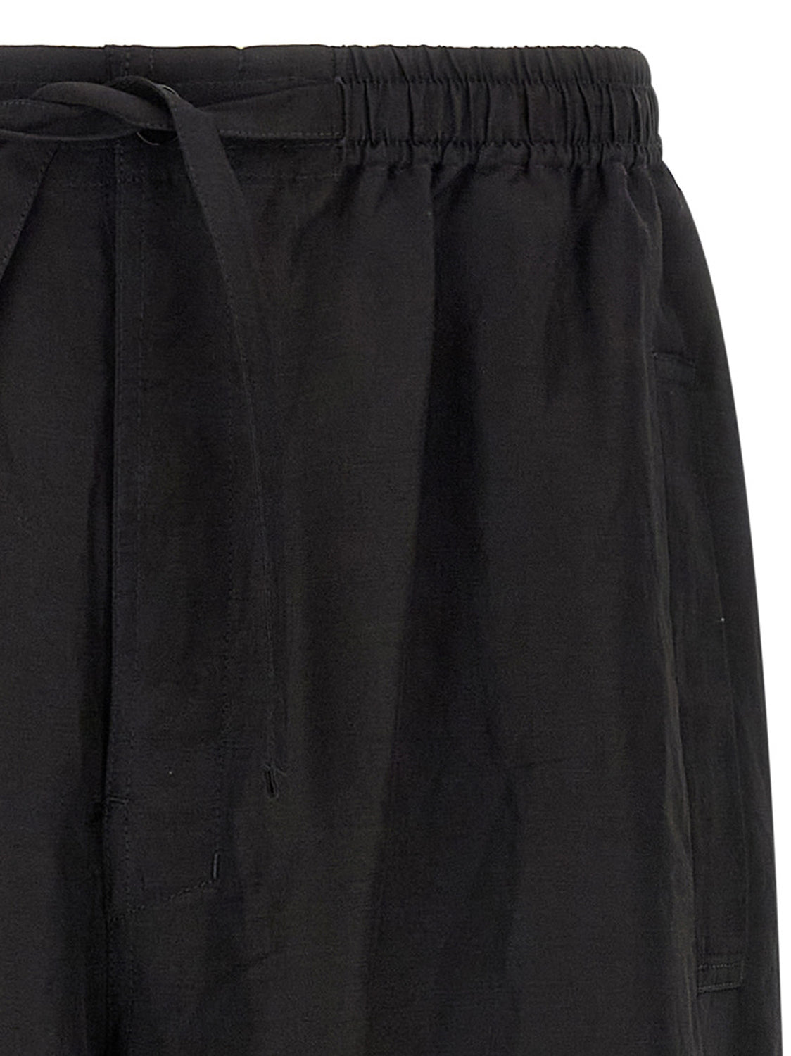 Black Linen Casual Pants