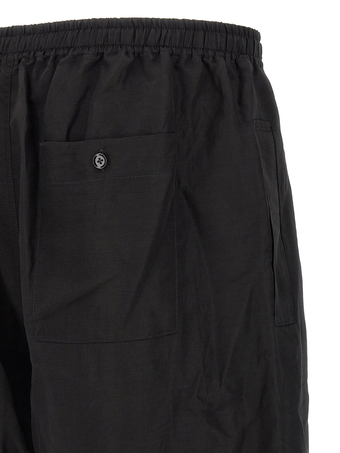 Black Linen Casual Pants