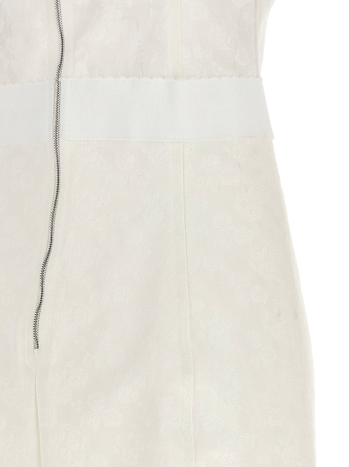 White Polyamide Midi Dress