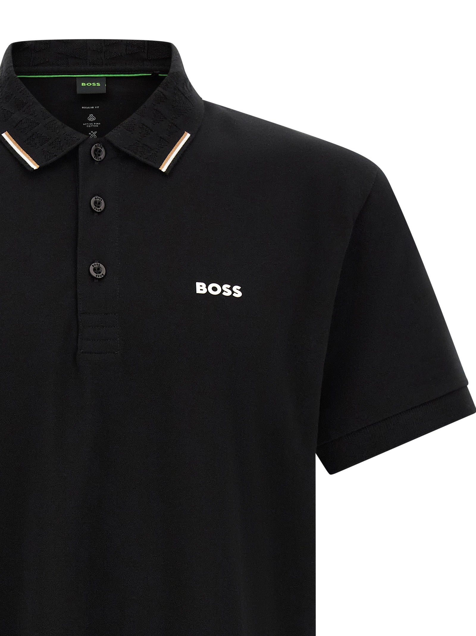 Black Cotton Polo Shirt