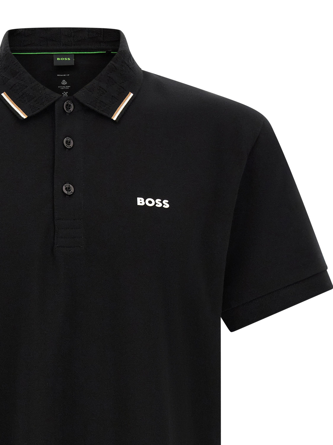 Black Cotton Polo Shirt