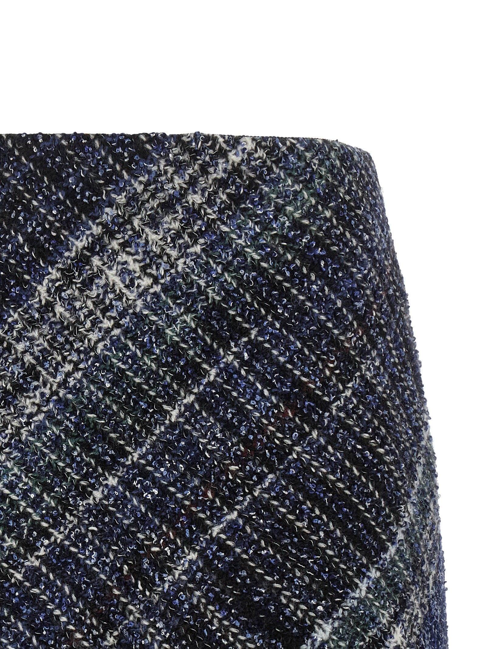Blue Wool Long Skirt