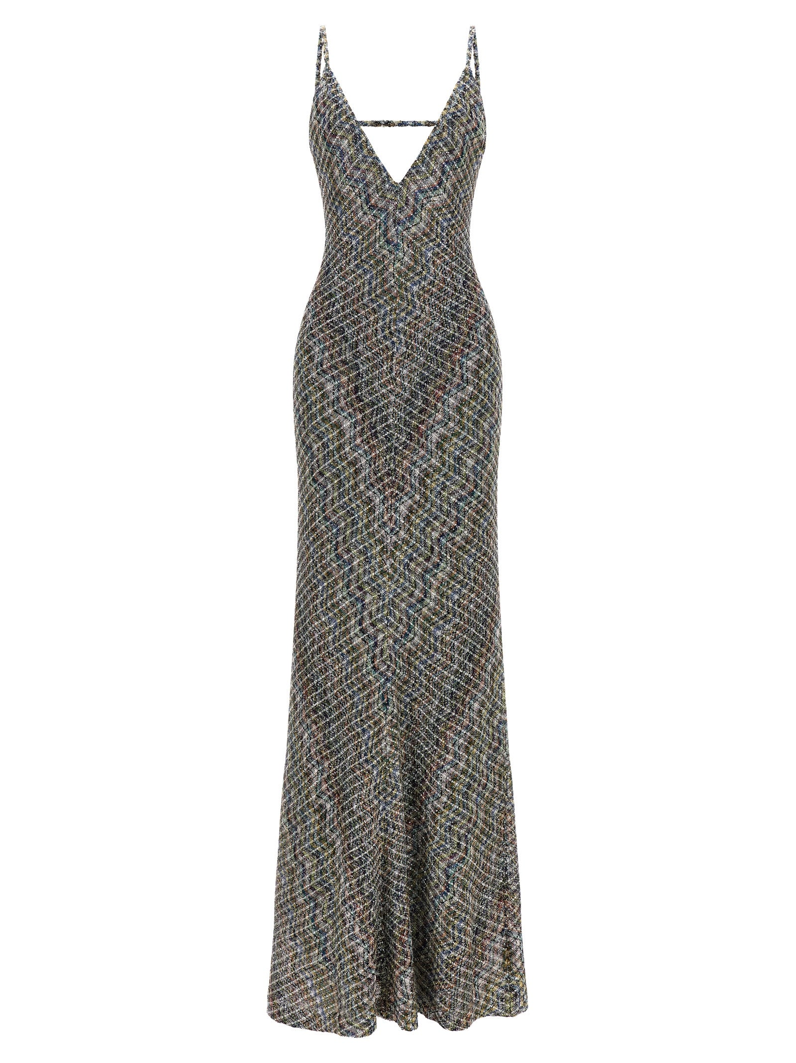 Multicolor Viscose Long Dress