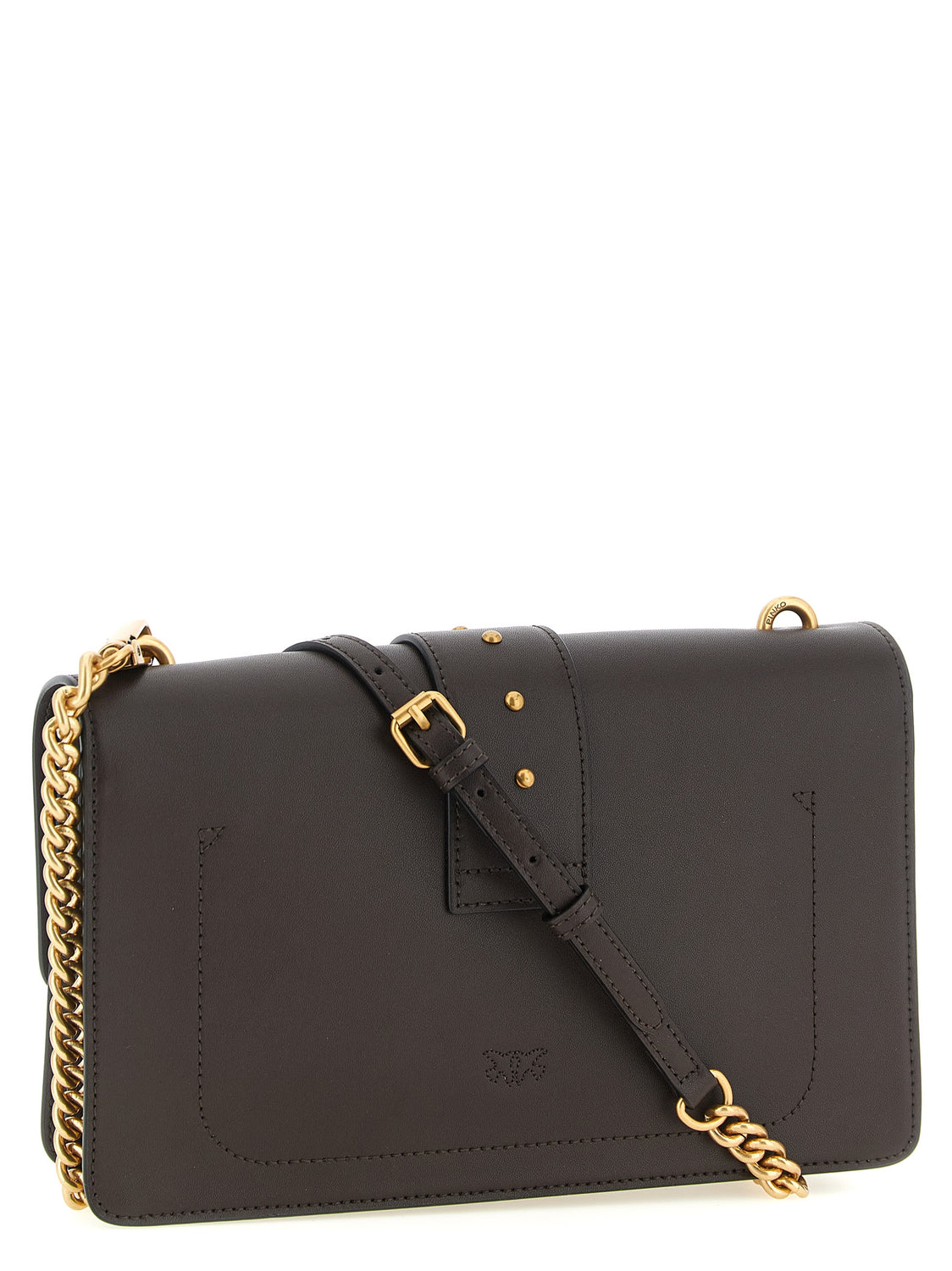 Brown Calfskin Crossbody Bag