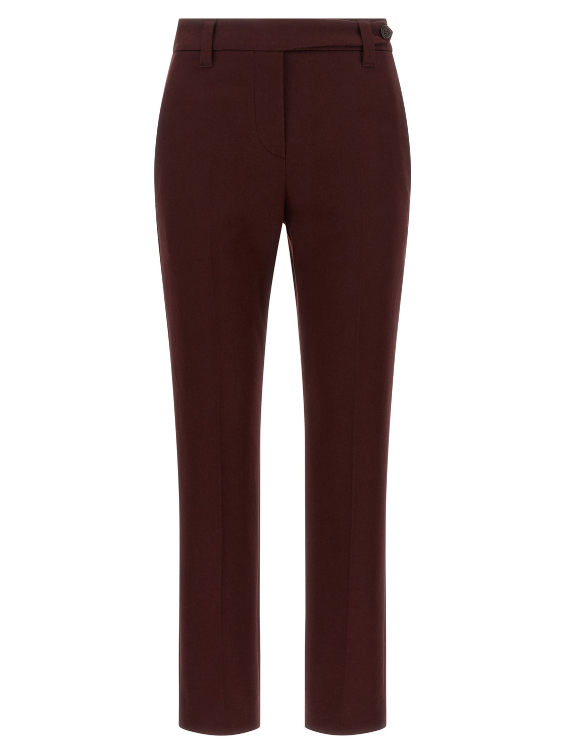 Bordeaux Cotton Casual Pants