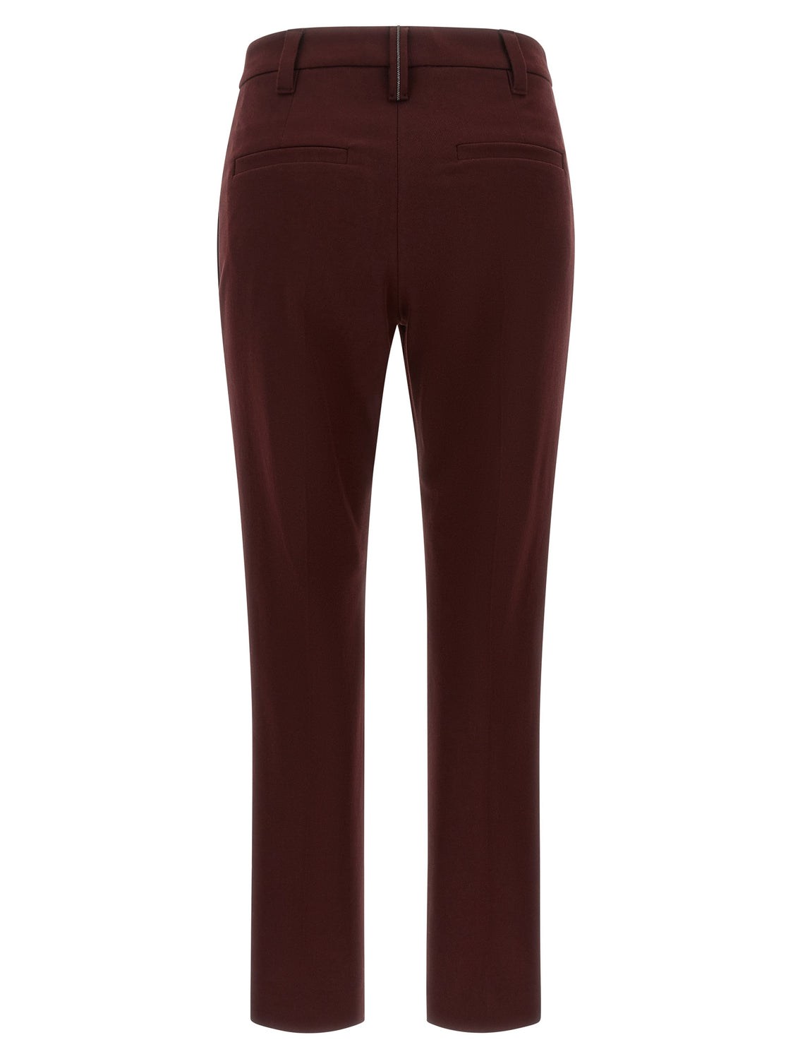 Bordeaux Cotton Casual Pants
