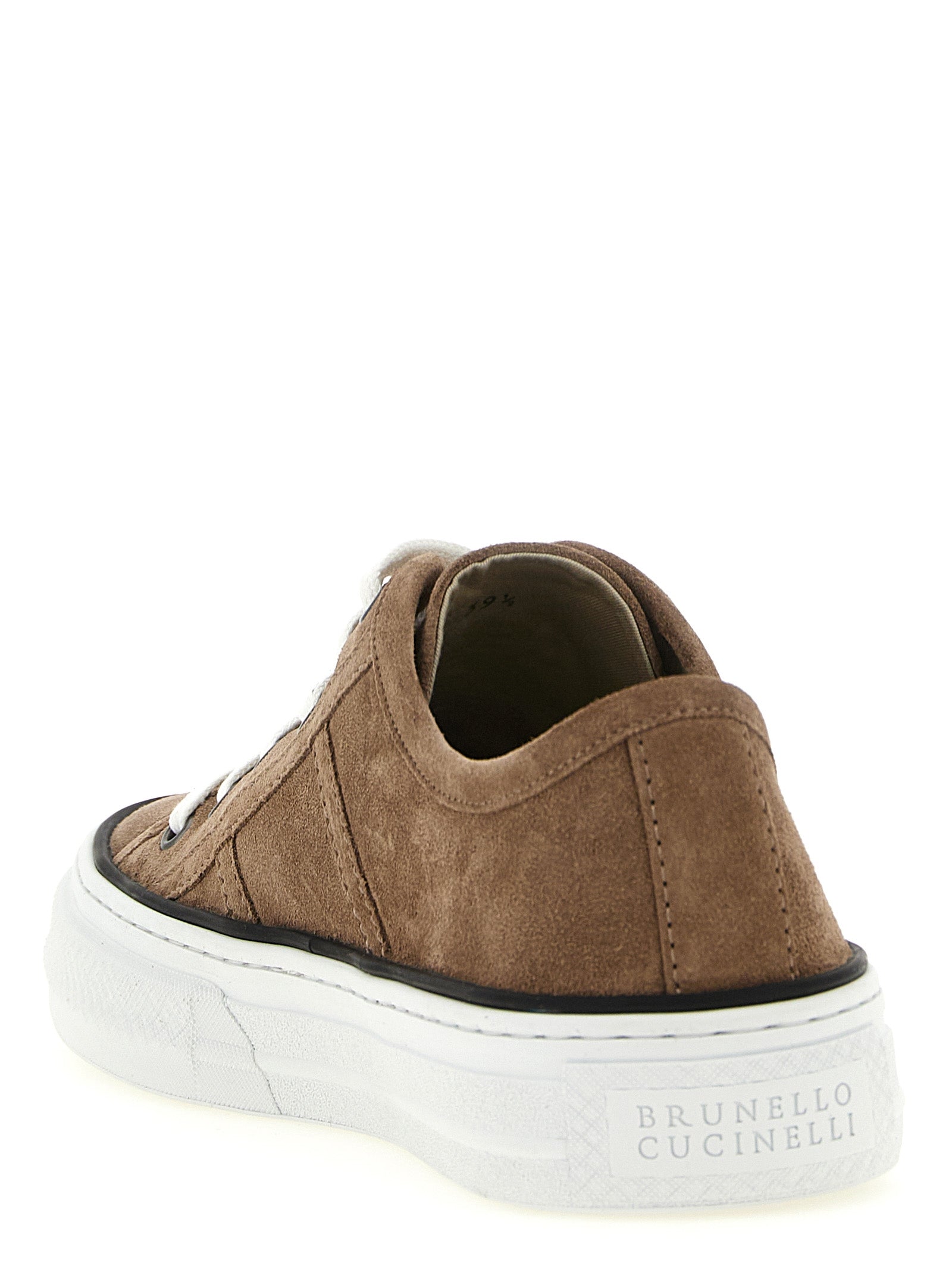 Brown Leather Low Top Sneakers