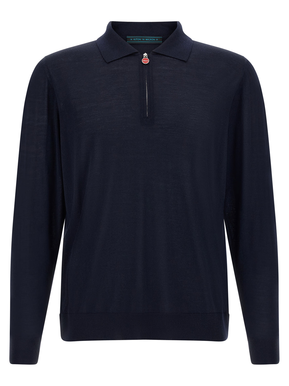 Blue Wool Polo Shirt
