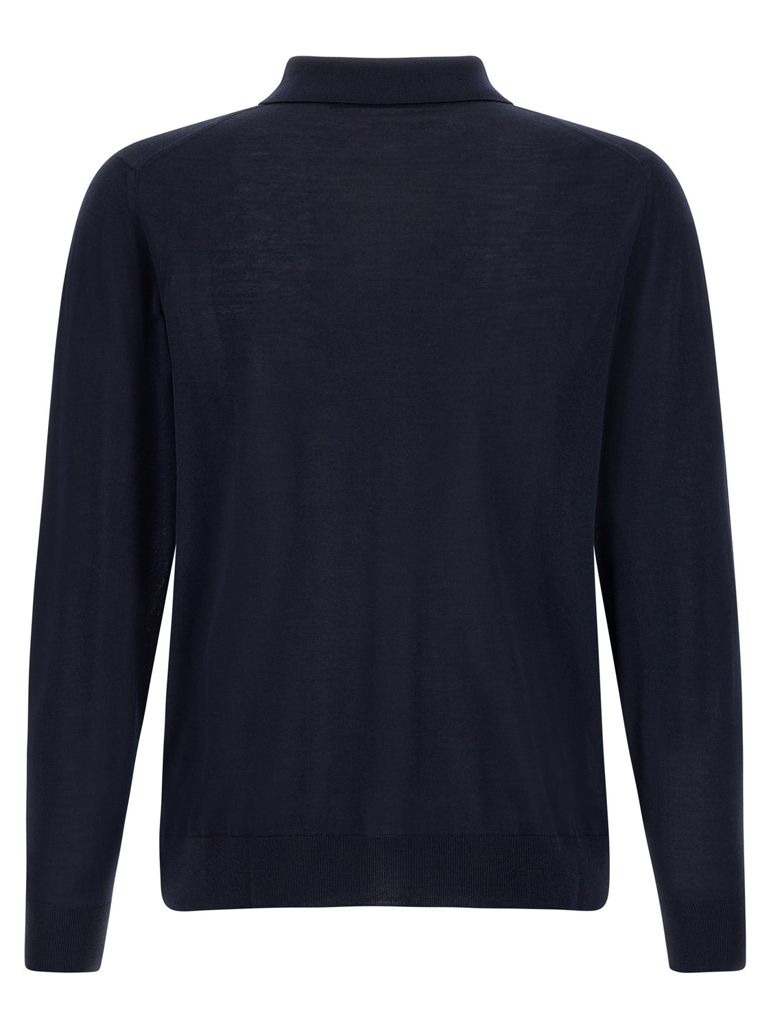 Blue Wool Polo Shirt