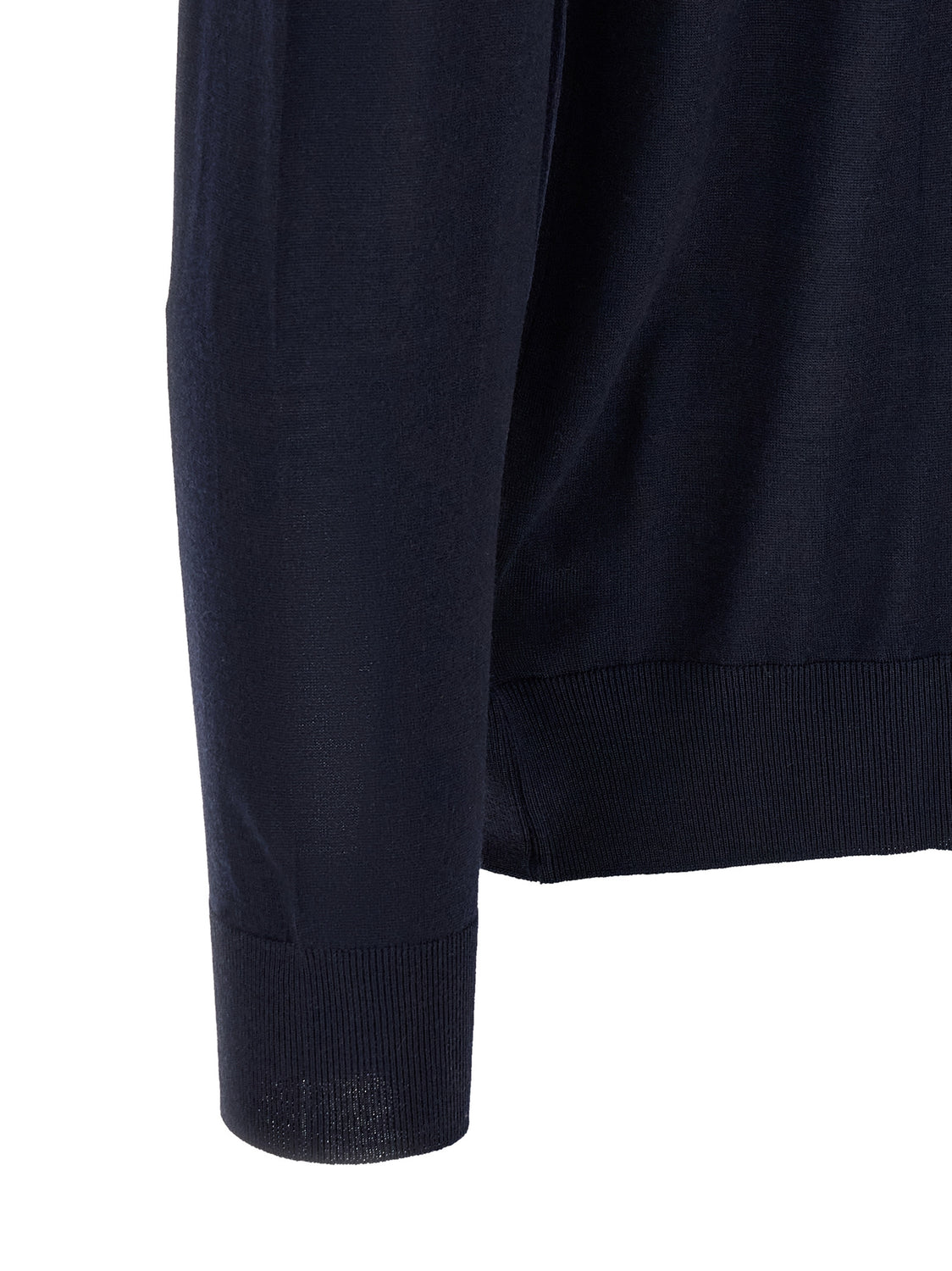Blue Wool Polo Shirt