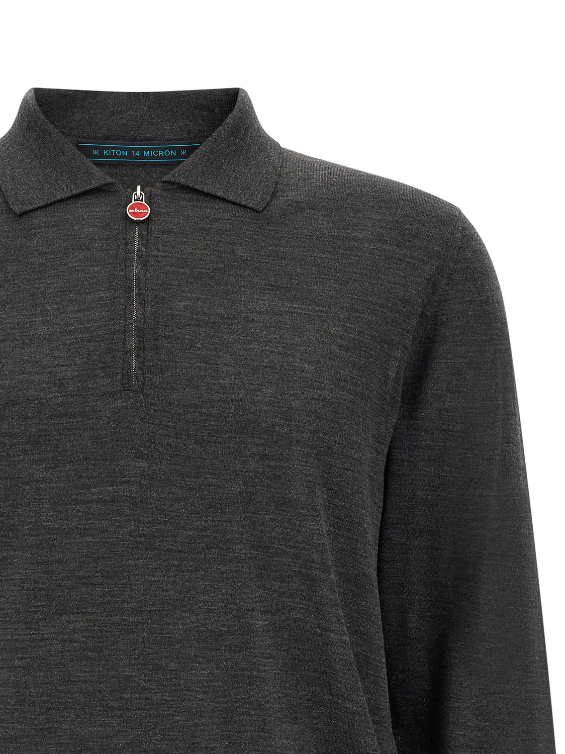 Gray Wool Polo Shirt