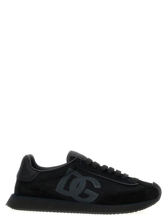 Black Calfskin Athletic Sneakers