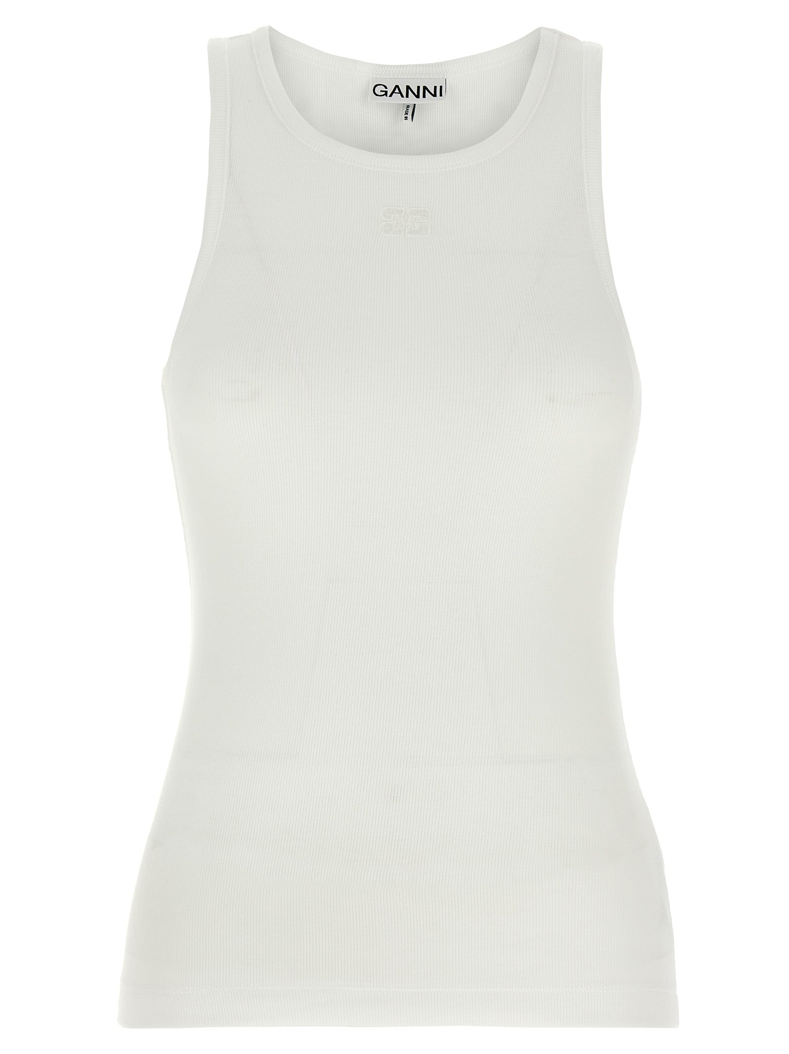 White Organic Cotton Sleeveles T-Shirt