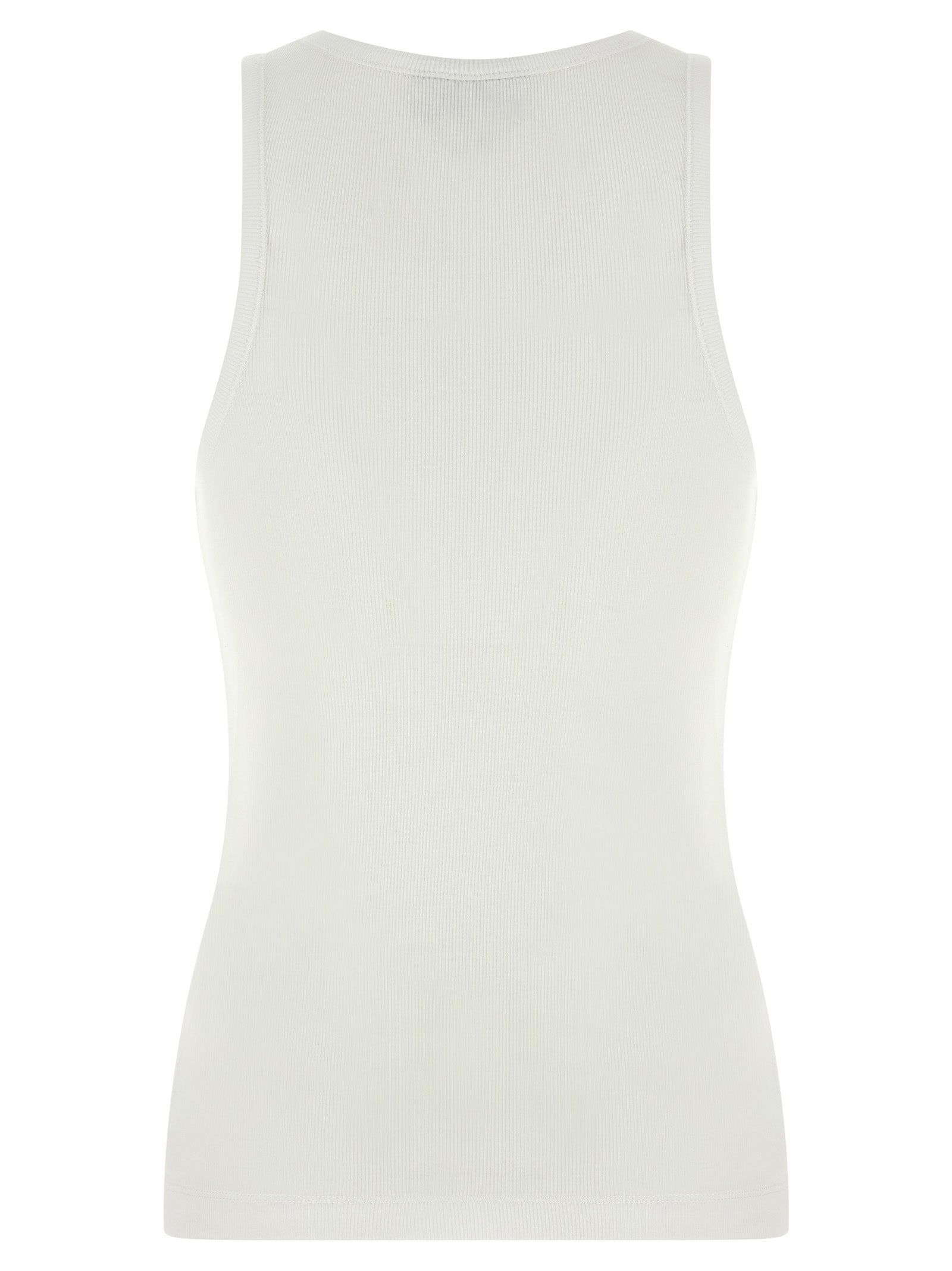 White Organic Cotton Sleeveles T-Shirt