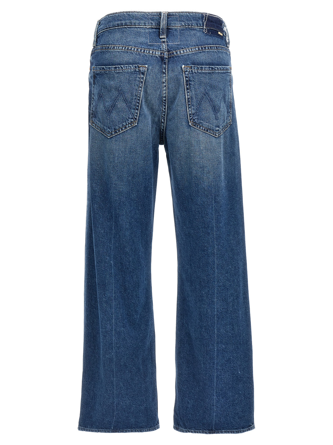Blue Cotton Straight-Leg Jeans