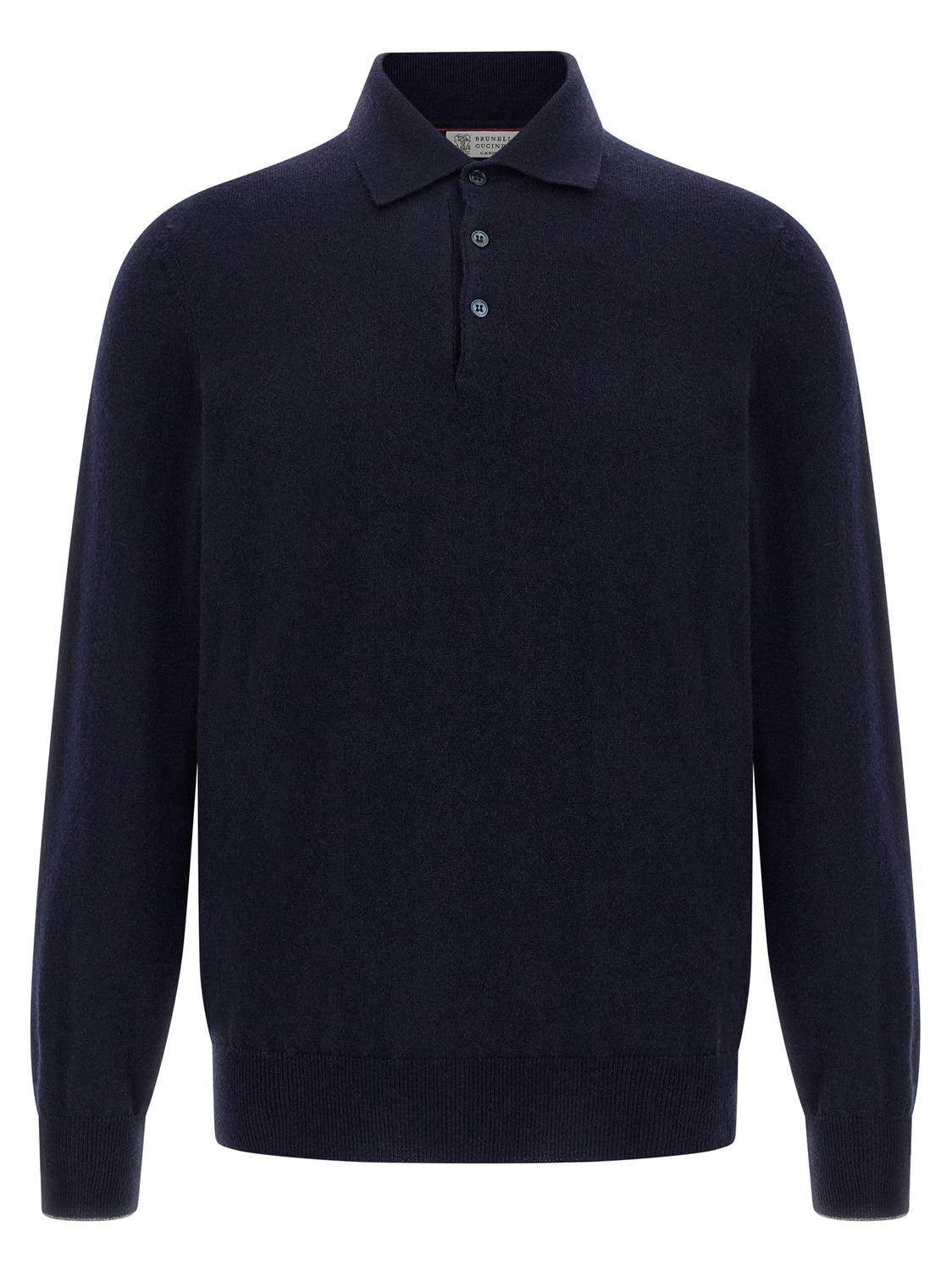 Blue Cashmere Polo Shirt