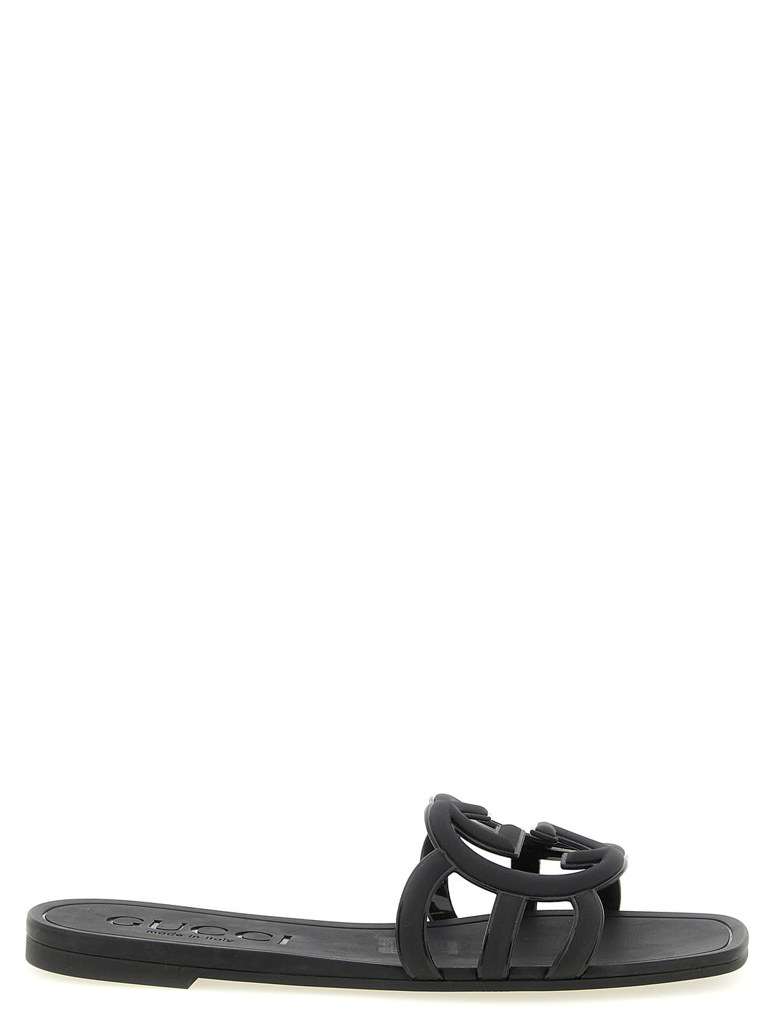 Black Rubber Slides