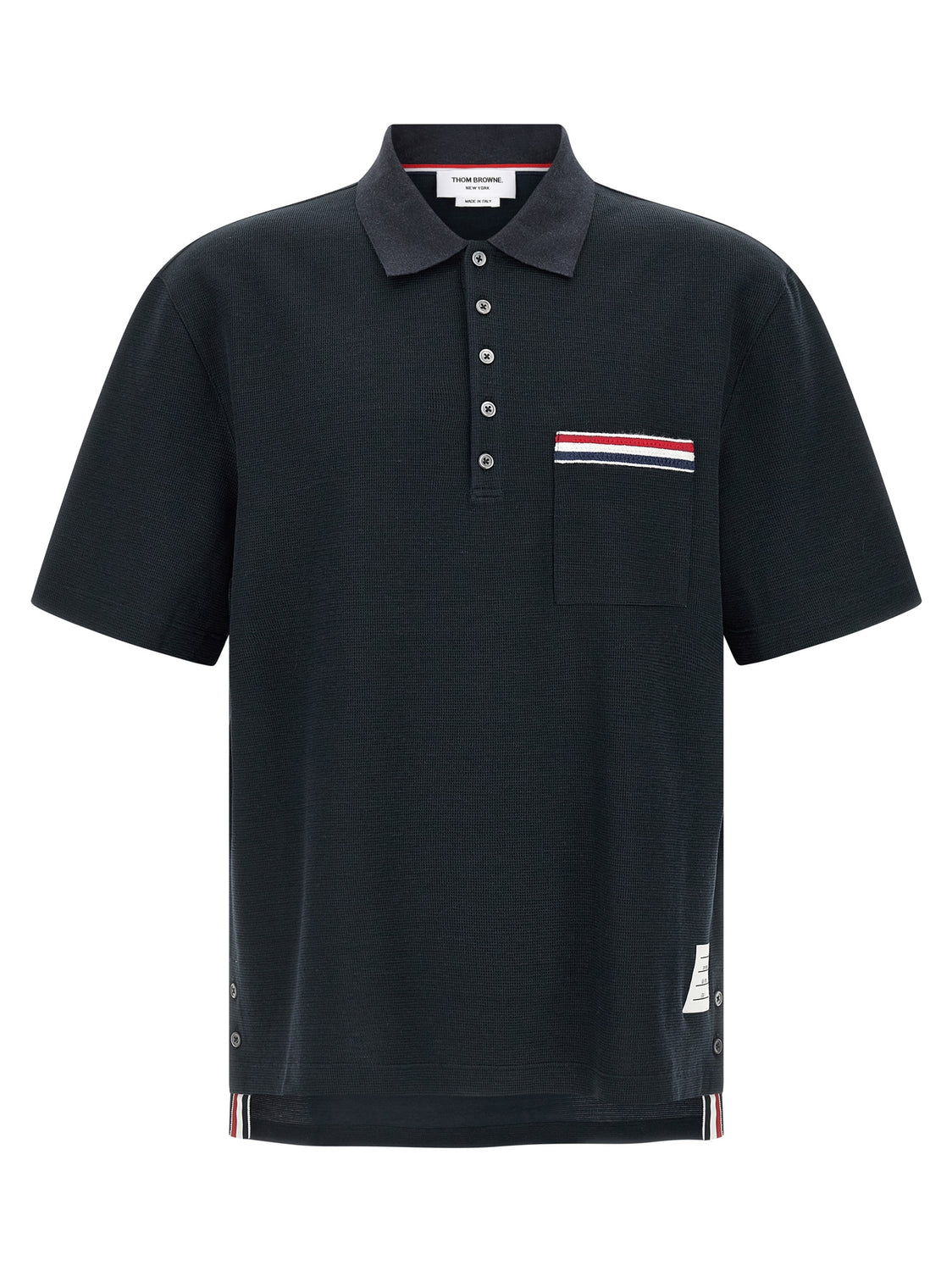 Blue Cotton Polo Shirt