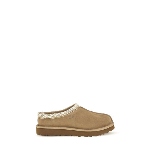 Beige Leather Mules
