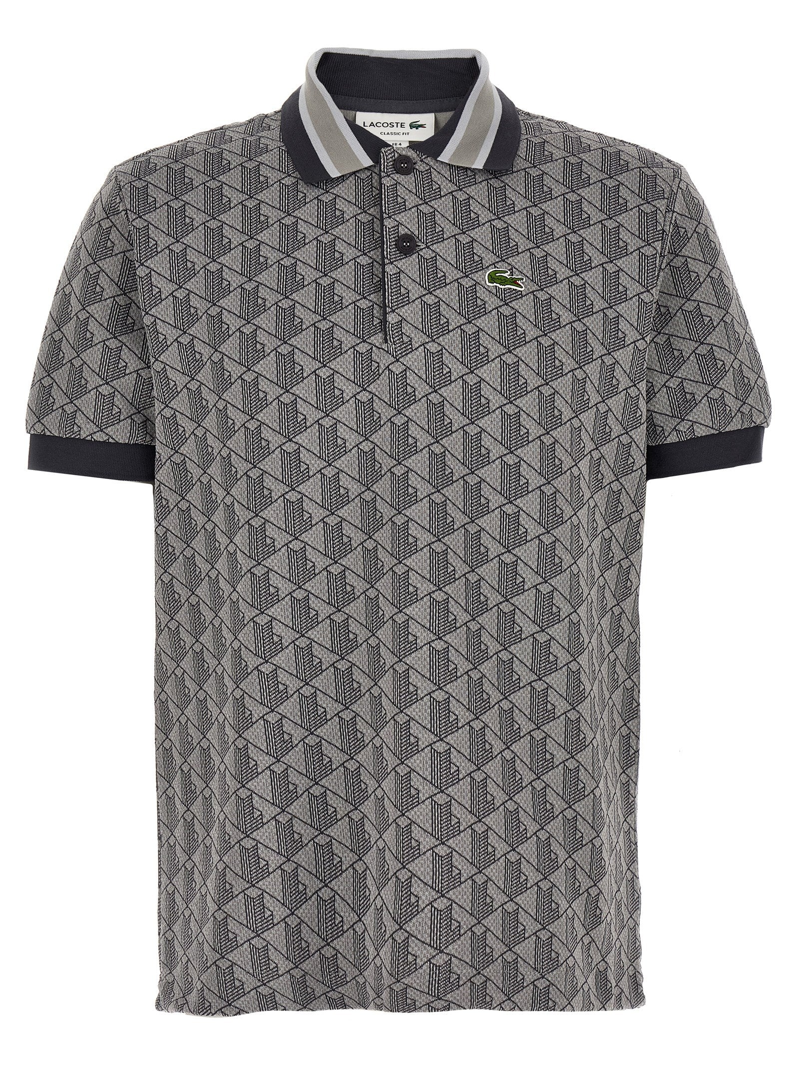Gray Polyester Polo Shirt