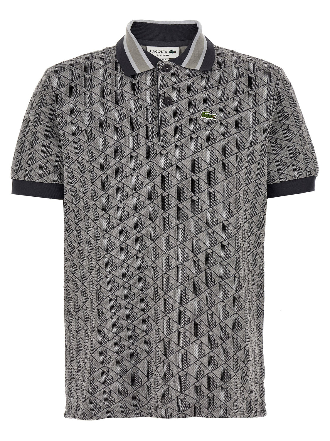 Gray Polyester Polo Shirt