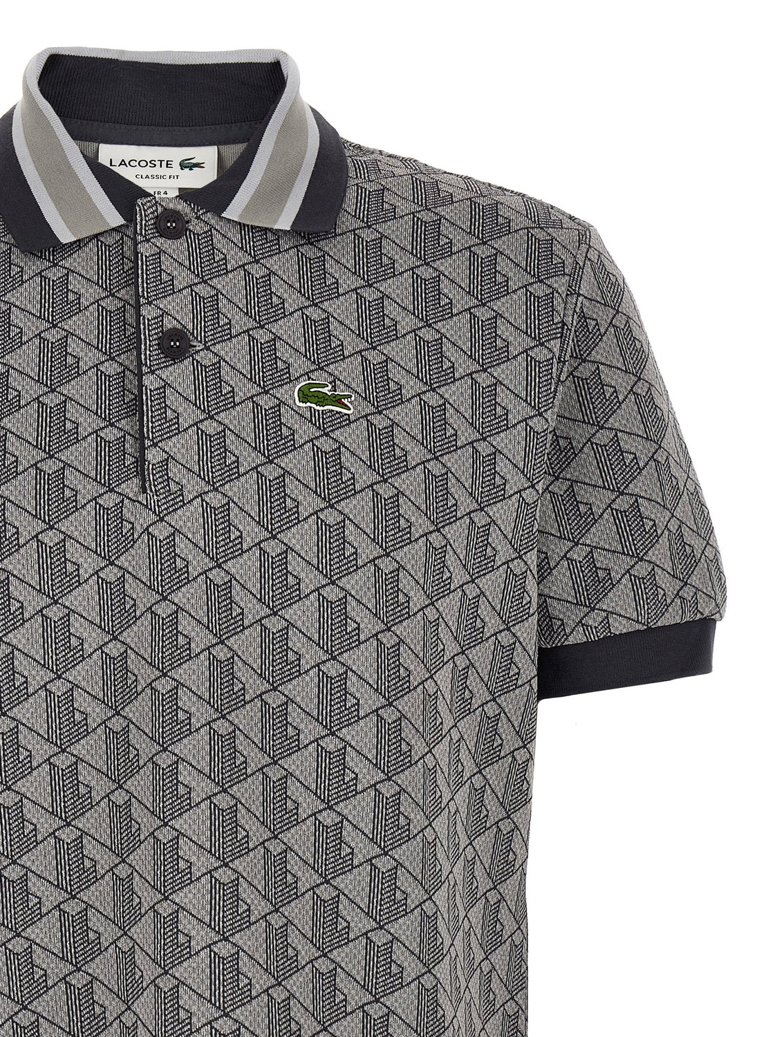 Gray Polyester Polo Shirt