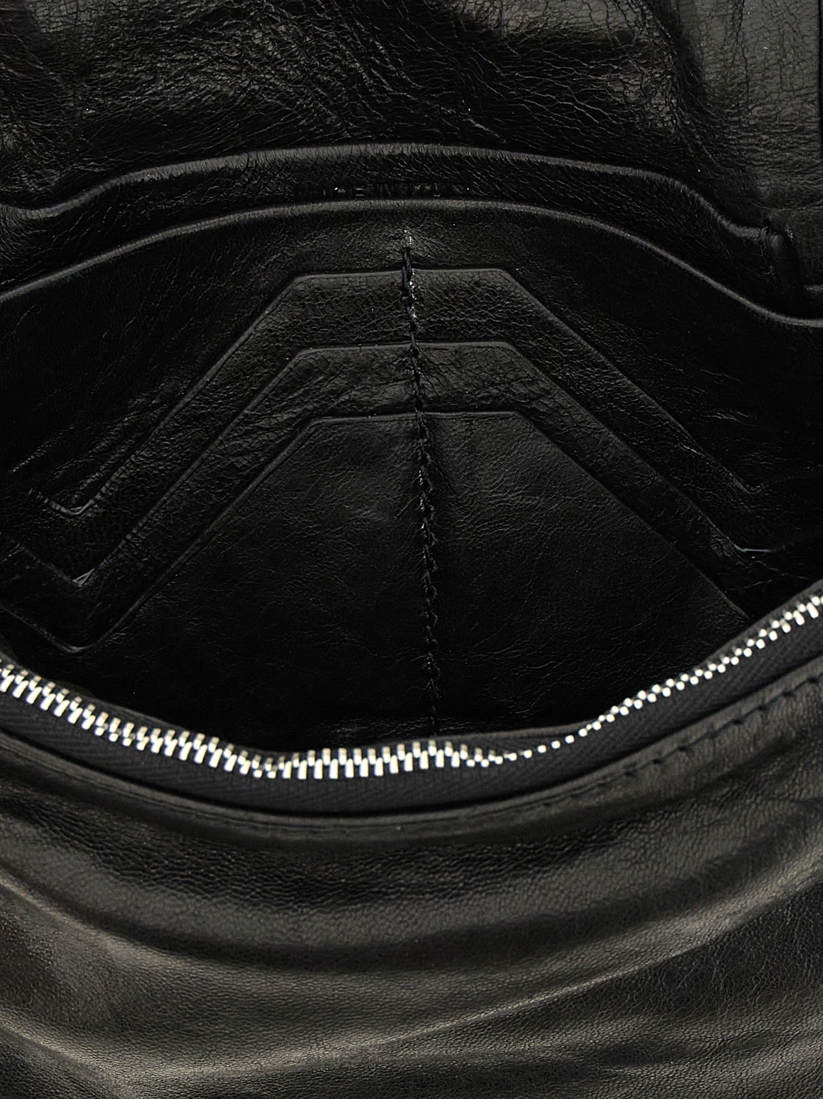 Black Lamb Leather Clutch Bag