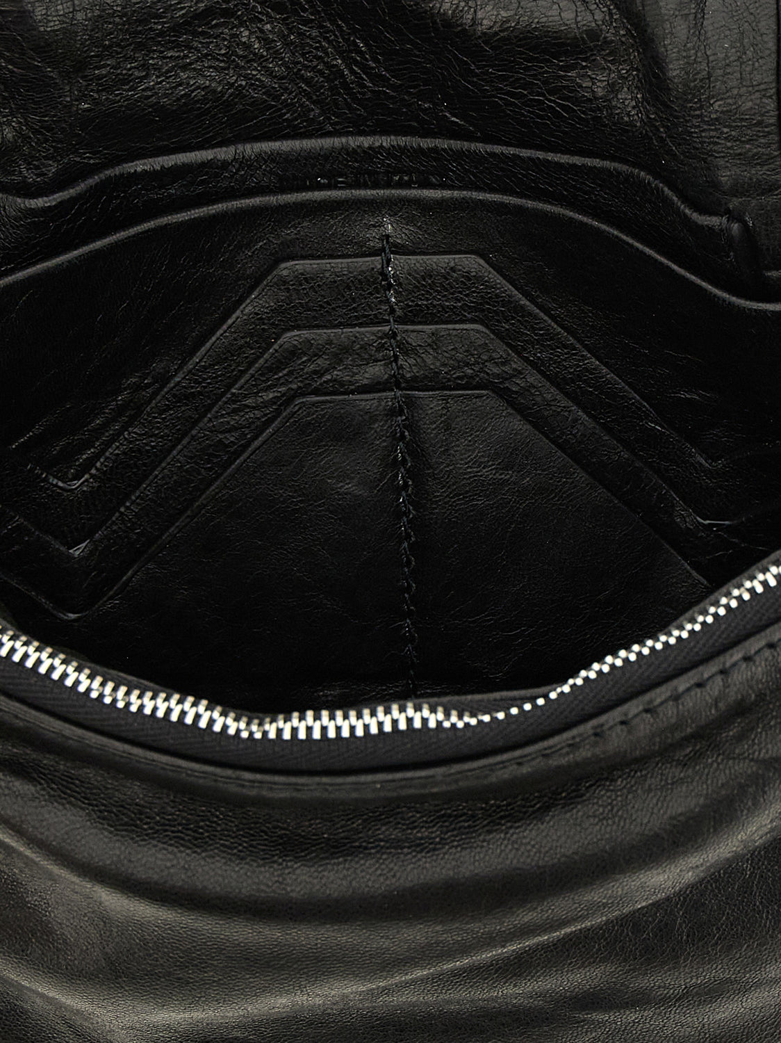 Black Lamb Leather Clutch Bag