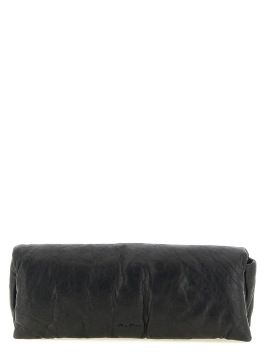 Black Lamb Leather Clutch Bag