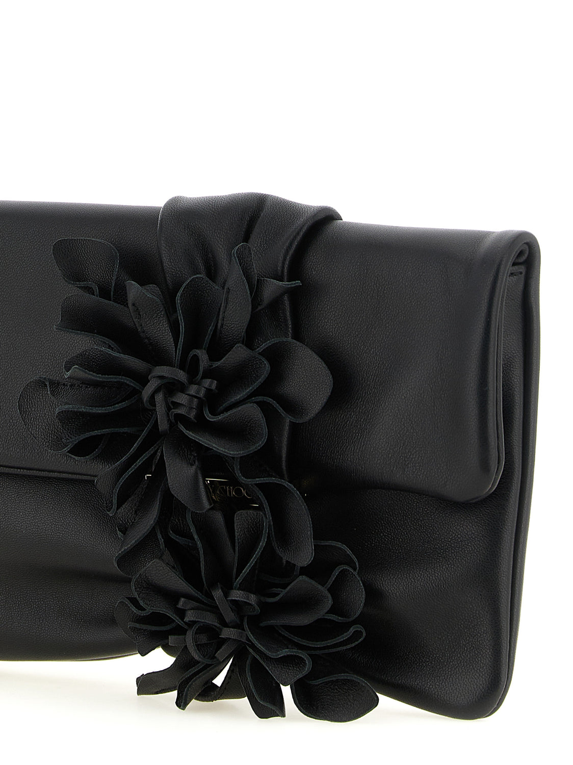 Black Lamb Leather Clutch Bag